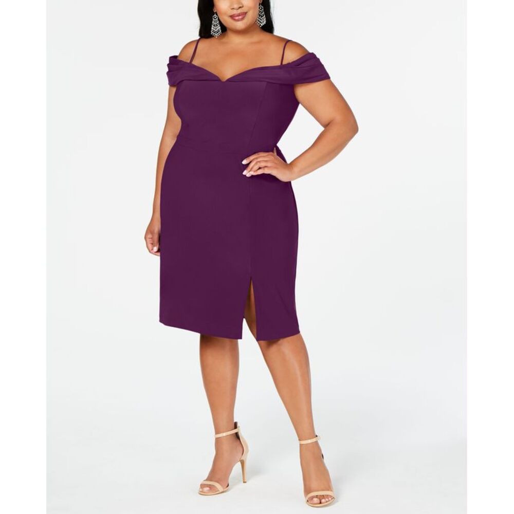 Morgan & Company Plus Size Off-The-Shoulder Dress